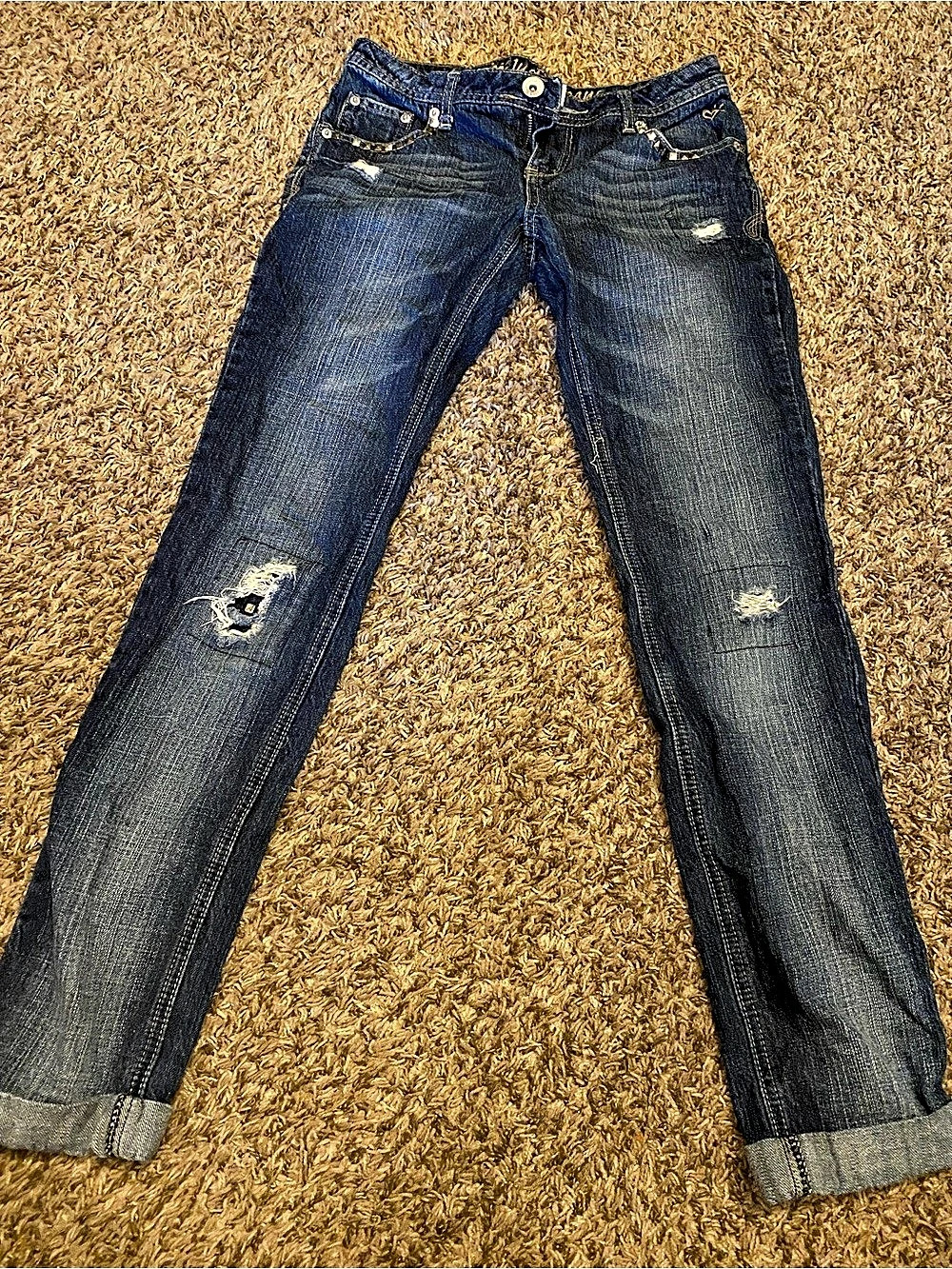 Justice Girls Skinny low rise Jeans Size 14 Regular
